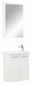 Voleo Gästebad LARA Weißes Badezimmerset mit Spiegel und Waschbeckenunterschrank, Frontalansicht