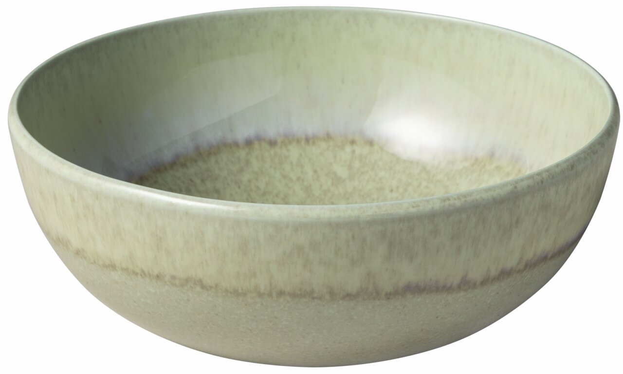 Like by Villeroy & Boch Bowl PERLEMOR ALGA Keramikschale in sanften Grüntönen, seitliche Perspektive