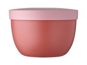 Rosa Snackpot Ellipse 350ml, seitliche Ansicht