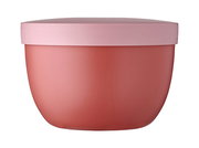 Rosa Snackpot Ellipse 350ml, seitliche Ansicht