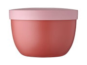 Rosa Snackpot Ellipse 350ml, seitliche Ansicht