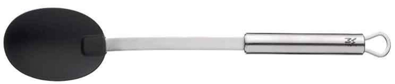 Servierlöffel PROFI PLUS aus Edelstahl mit schwarzem Löffelkopf, seitliche Ansicht
