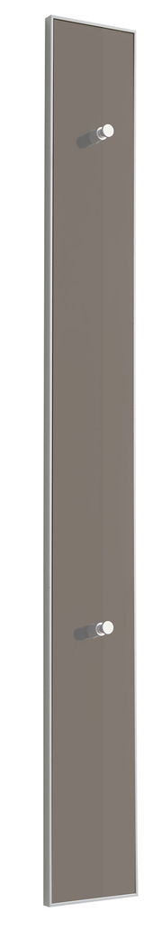 Schmale Paneel-Leiste mit zwei Haken, seitliche Perspektive