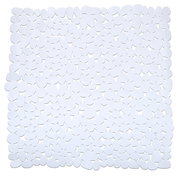 Douchemat Paradise White met kiezelsteenlook, bovenaanzicht