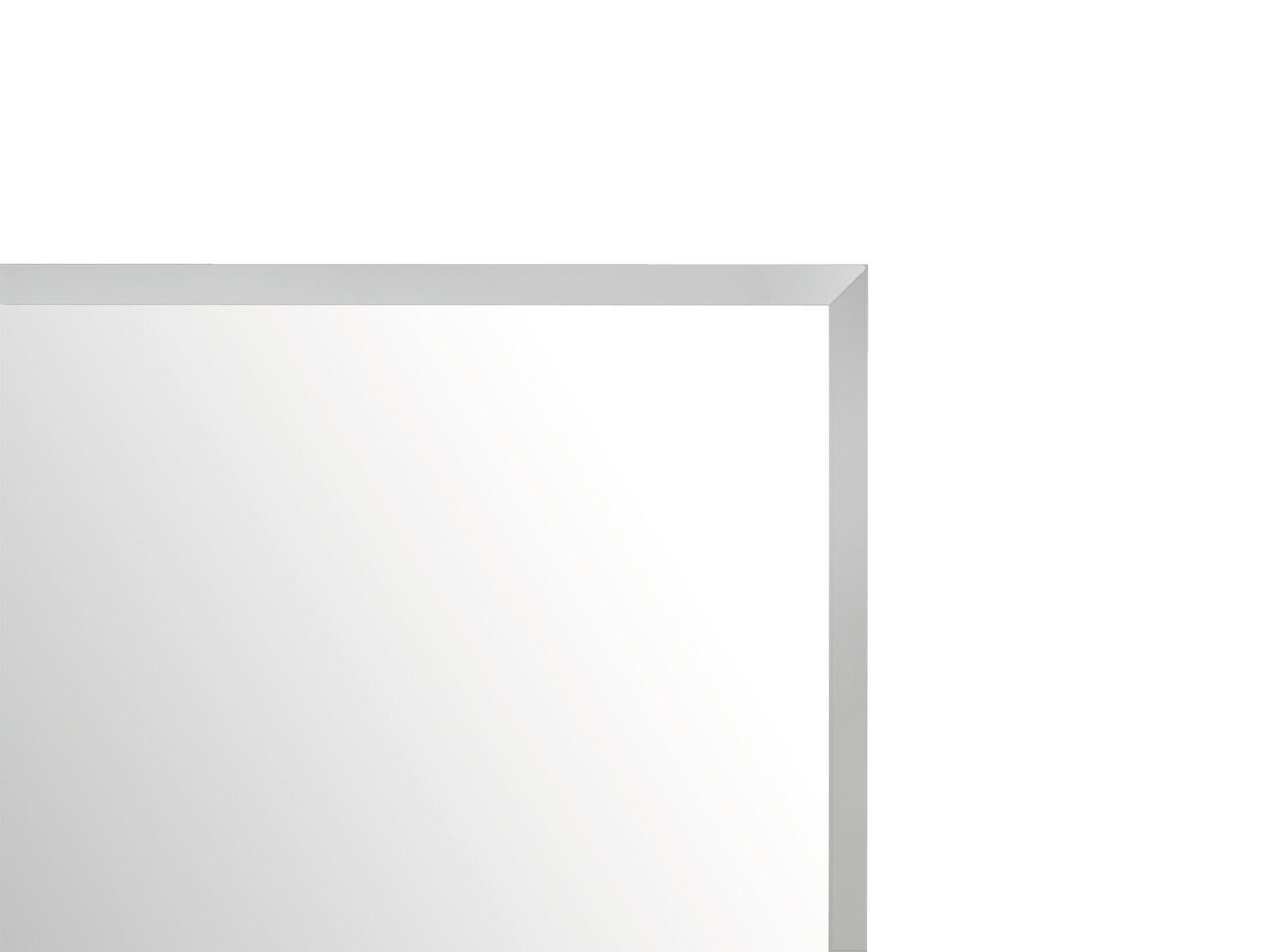 Facettenspiegel mit silbernem Rahmen, Nahaufnahme der oberen rechten Ecke