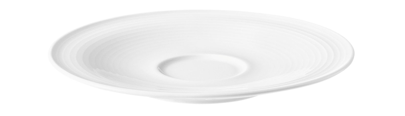 Seltmann Weiden Untertasse BEAT Weiße Kombi-Untertasse Beat mit einem Durchmesser von 16,5 cm, seitliche Perspektive