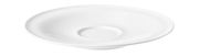 Weiße Kombi-Untertasse Beat mit einem Durchmesser von 16,5 cm, seitliche Perspektive