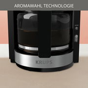 Nahaufnahme der Kaffeemaschine ProAroma Plus mit Aromawahl-Technologie, Vorderansicht