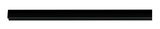 Schwarze Schiene, 1,0m lang, seitliche Perspektive