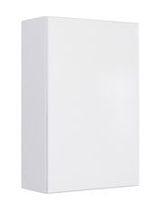 Weißer Hängeschrank in schräger Perspektive von vorne