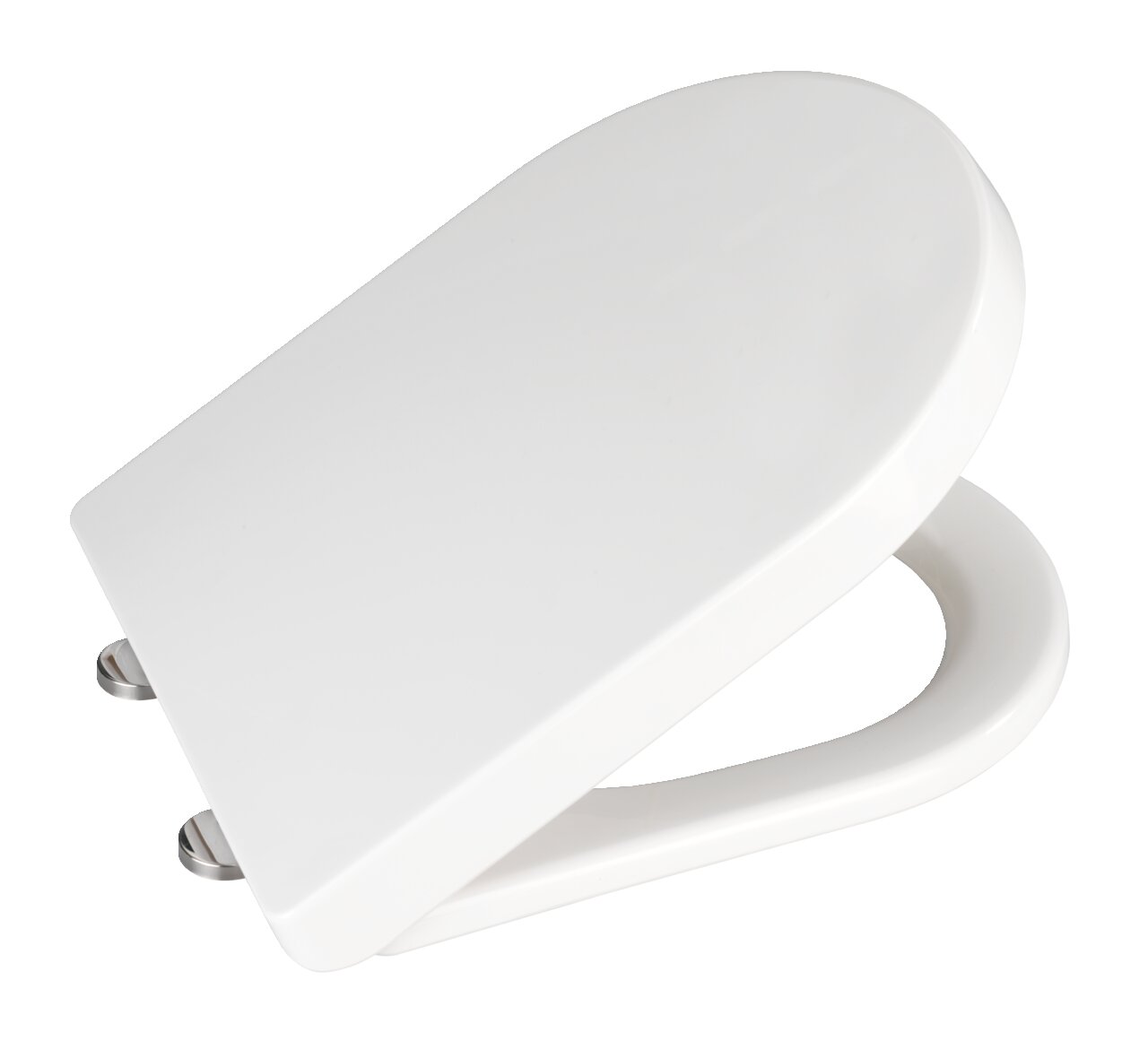 Premium WC-Sitz Calla in weiß, Ansicht von oben mit leichtem Winkel