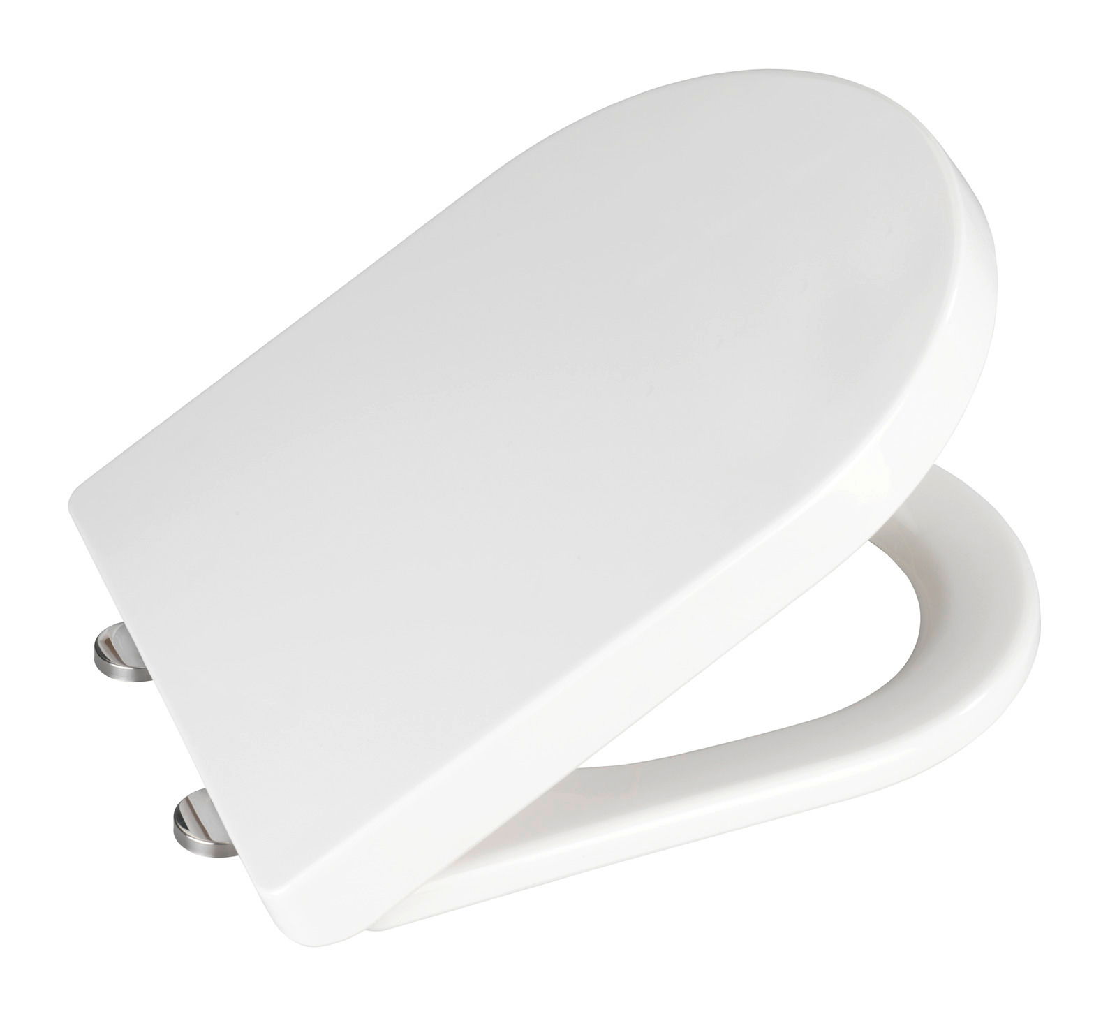 Premium WC-Sitz Calla in weiß, Ansicht von oben mit leichtem Winkel