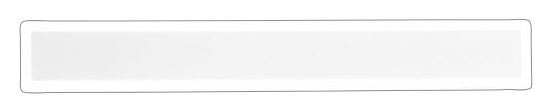 Rechteckige LED-Außenwandleuchte in Weiß, seitliche Perspektive