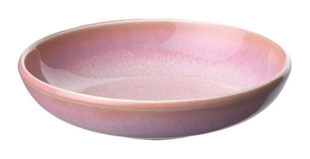 Rosa Dipschälchen aus Keramik, 12x12x3cm, 0,15l, seitliche Perspektive