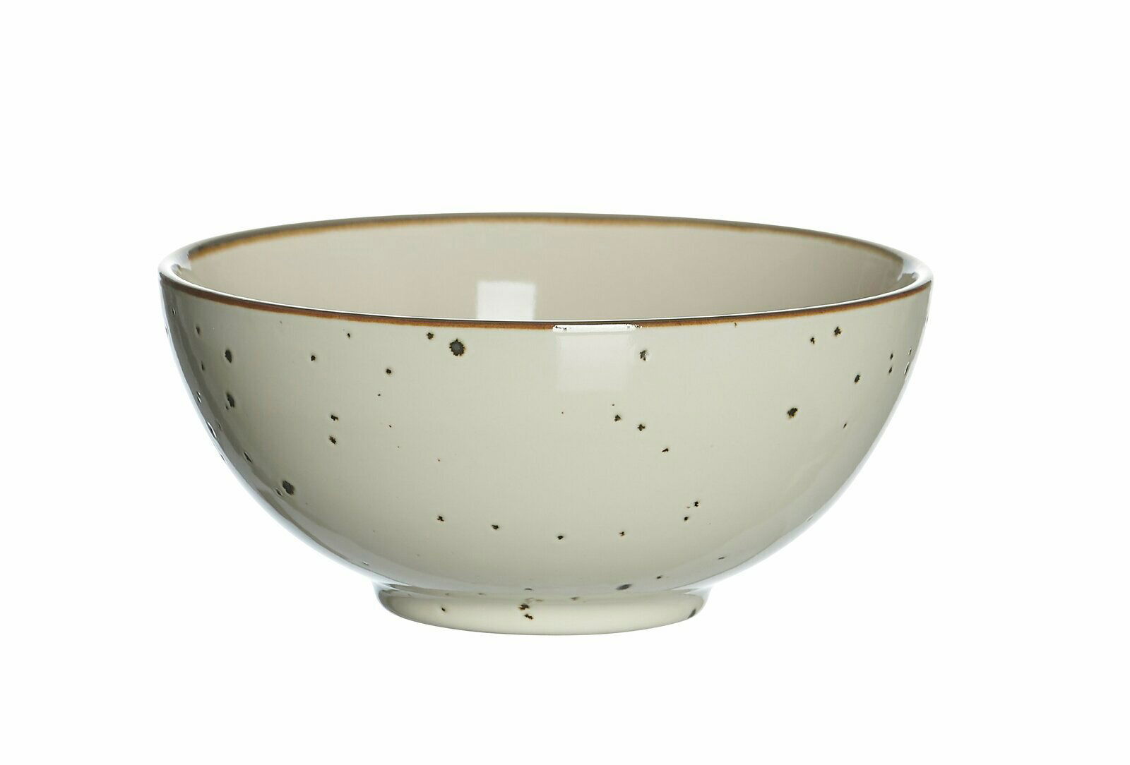 Beige Bowlschale Xico 950ml von Ritzenhoff & Breker, seitliche Perspektive mit gesprenkeltem Design.