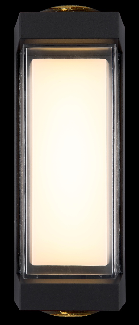 LED-Außenwandleuchte in rechteckigem Design, frontal betrachtet