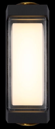 LED-Außenwandleuchte in rechteckigem Design, frontal betrachtet