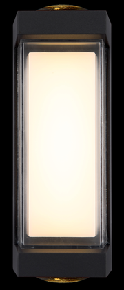 LED-Außenwandleuchte in rechteckigem Design, frontal betrachtet