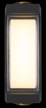 LED-Außenwandleuchte in rechteckigem Design, frontal betrachtet