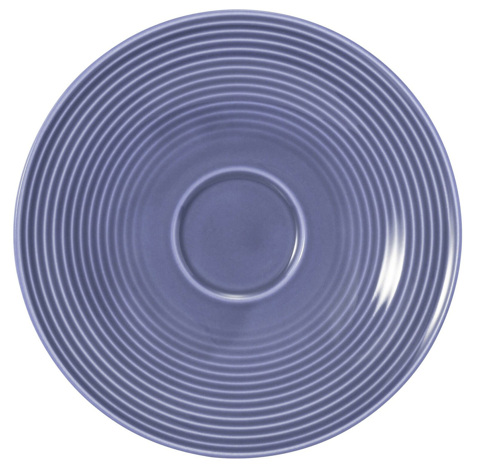Seltmann Weiden Untertasse BEAT Große Kombi-Untertasse 16,5 cm in Blau mit konzentrischen Kreisen, Draufsicht