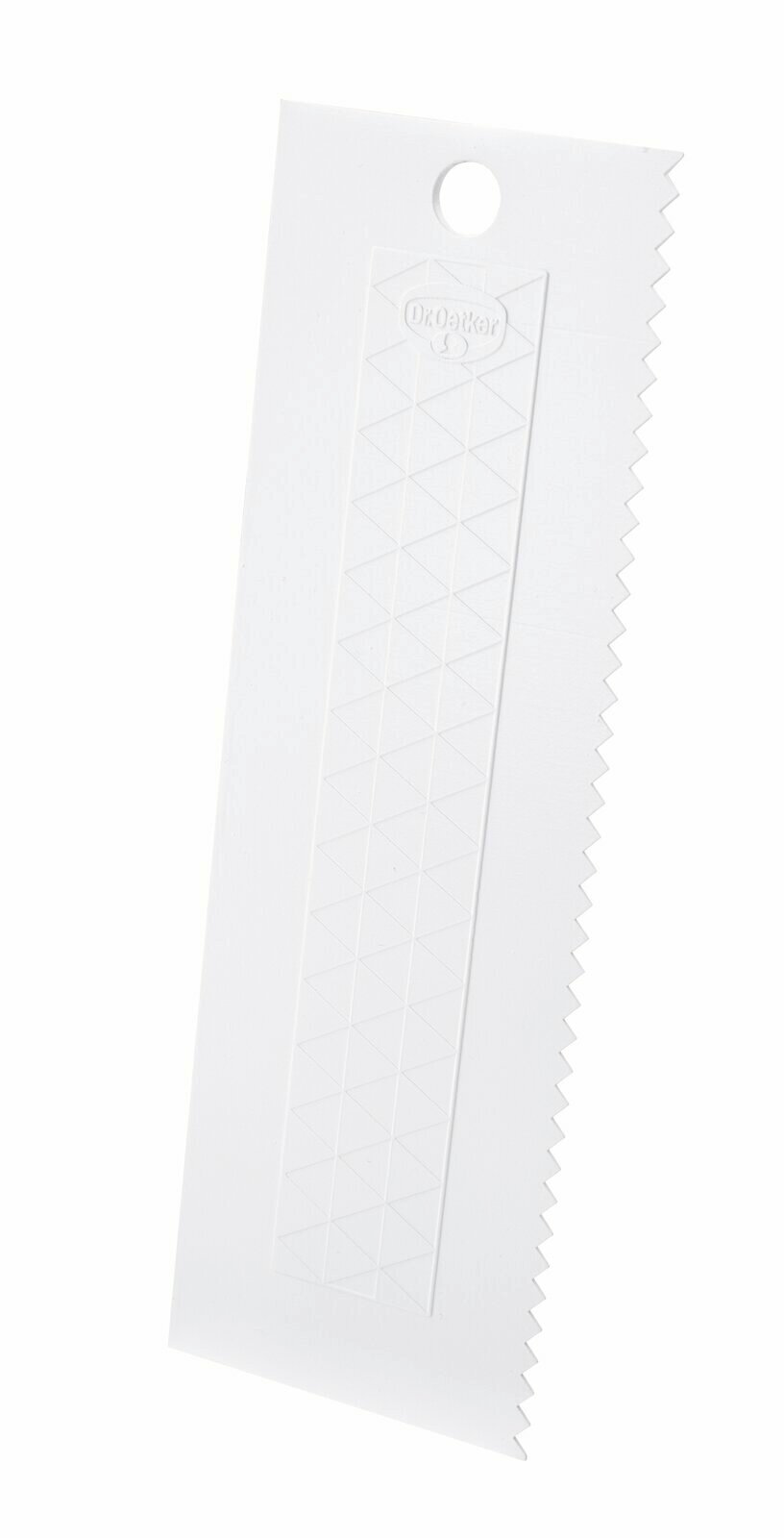 Dr. Oetker Tortenglätter Tortenglätter, extra hoch 23cm, aus Kunststoff, mit gezackter Kante, seitliche Perspektive