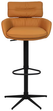 Moderner Barhocker in Lederoptik, Frontalansicht