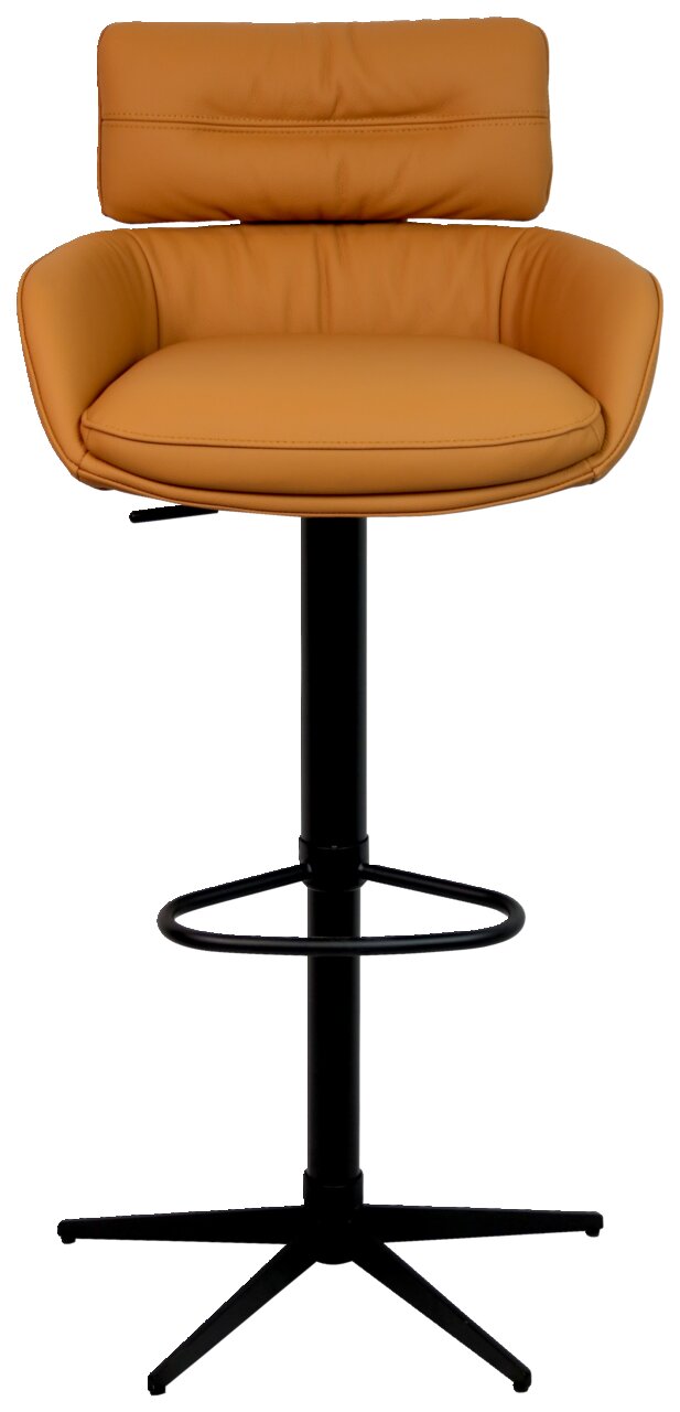 Moderner Barhocker in Lederoptik, Frontalansicht