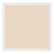 Quadratische Deckenleuchte in Weiß mit warmem Licht, Ansicht von unten