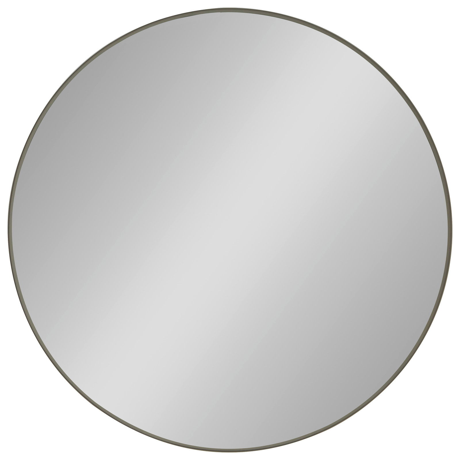 Runder Wandspiegel mit schmalem Rahmen, Frontalansicht