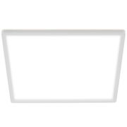 Rechteckige LED-Deckenleuchte in Weiß, Ansicht von unten