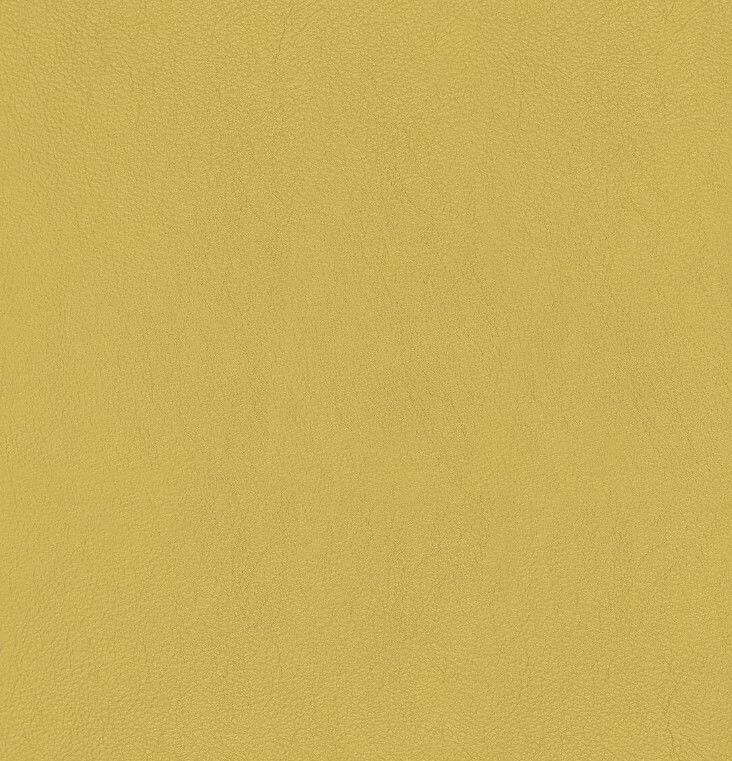 Nahaufnahme einer gelben Ledertextur, verwendet für einen Sessel.