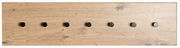 Holz-Wandgarderobe mit sieben schwarzen Haken, Draufsicht