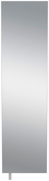 Spiegelansicht eines Drehschuhschranks, frontal betrachtet.