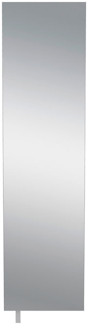 Spiegelansicht eines Drehschuhschranks, frontal betrachtet.