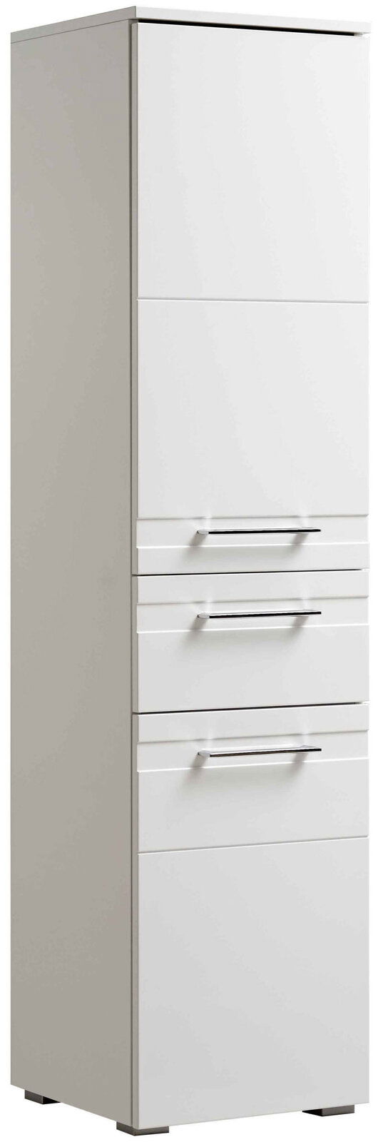 XORA Midischrank DORIA Weißer Midischrank mit mehreren Schubladen, seitliche Perspektive