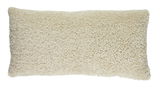 Beiges Kissen 60x30 cm LINA mit flauschiger Textur, Draufsicht