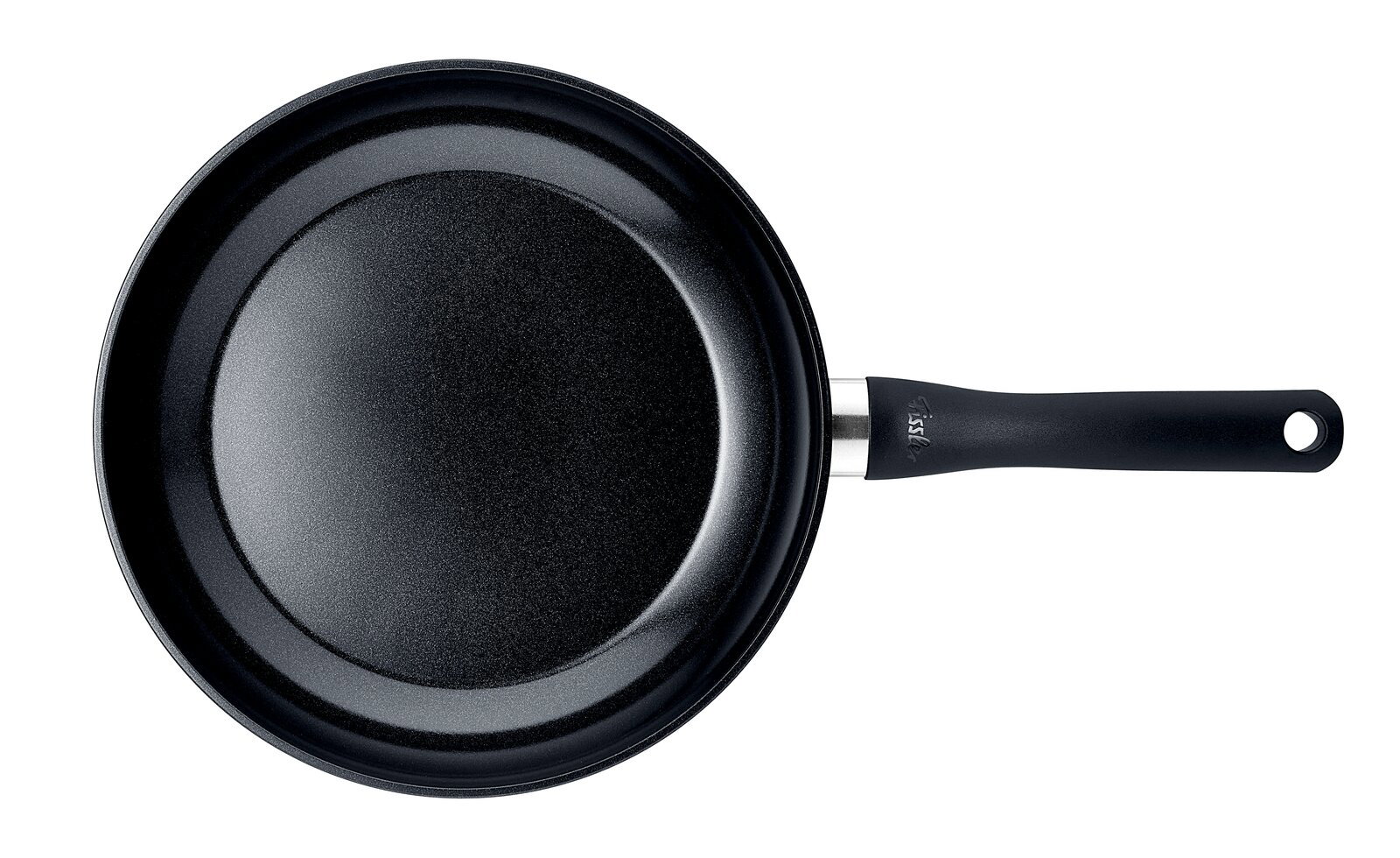 Schwarze Pfanne mit 20 cm Durchmesser, Draufsicht