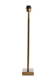 Goldener Lampenfuß mit quadratischer Basis, frontal abgebildet.