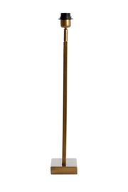 Goldener Lampenfuß mit quadratischer Basis, frontal abgebildet.