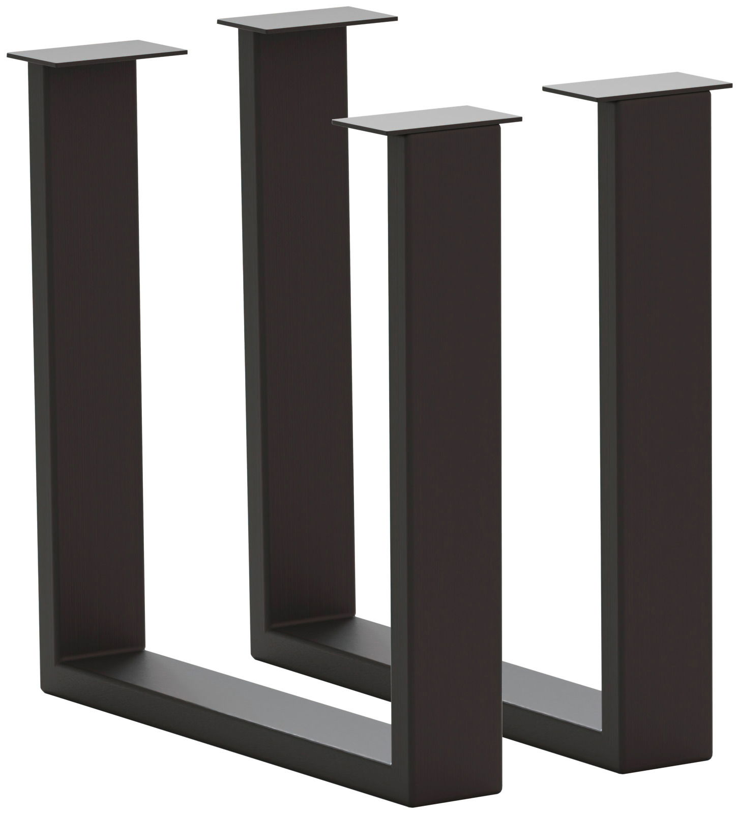 Schwarzes Tischgestell CAHLET-PALAZZO aus Metall, seitliche Perspektive