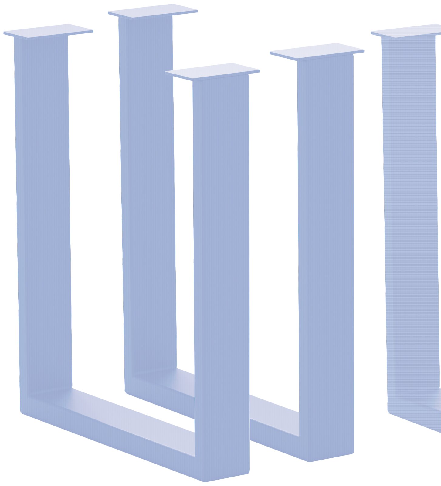 Waldwelt Tischgestell CHALET-PALAZZO Schwarzes Tischgestell CAHLET-PALAZZO aus Metall, seitliche Perspektive