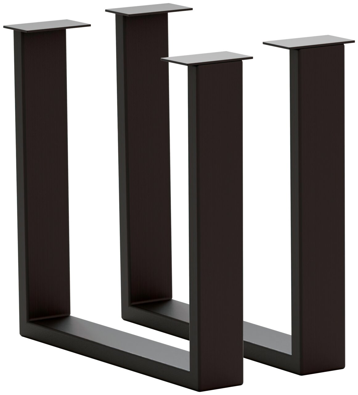 Schwarzes Tischgestell CAHLET-PALAZZO aus Metall, seitliche Perspektive