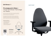 Bürostuhl mit Soft Sitness Technologie von Topstar, seitliche Perspektive, ergonomisches Design mit Armlehnen.