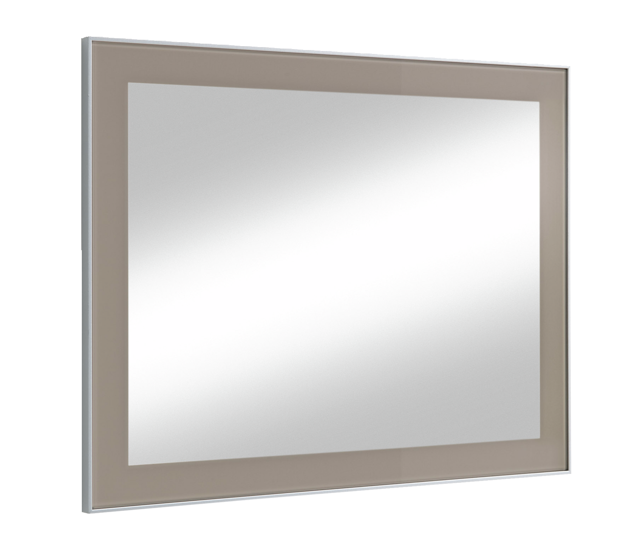 VOSS Spiegel SANTINA Moderner rechteckiger Spiegel mit breitem Rahmen, seitliche Perspektive