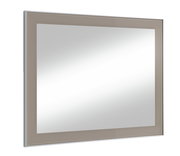 Moderner rechteckiger Spiegel mit breitem Rahmen, seitliche Perspektive