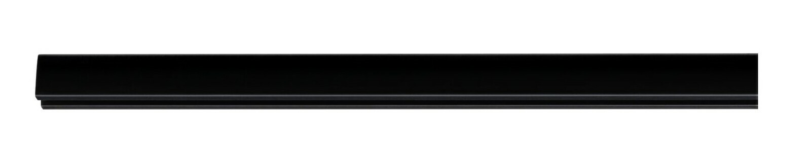 Schwarze Schiene, 2,0m lang, seitliche Perspektive
