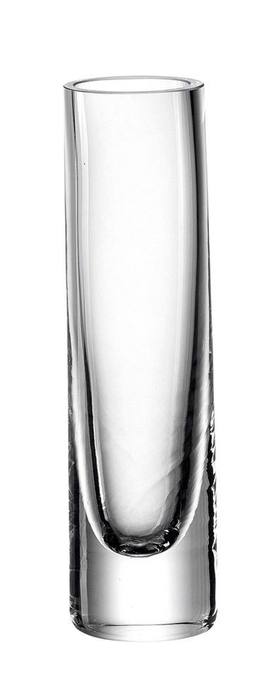 Klare Solifleurvase Novara von Leonardo, 16,4 cm hoch, frontal abgebildet.