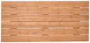 Holzplanken in warmem Braun mit sichtbarer Maserung, Draufsicht (Top-Down)