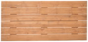 Holzplanken in warmem Braun mit sichtbarer Maserung, Draufsicht (Top-Down)