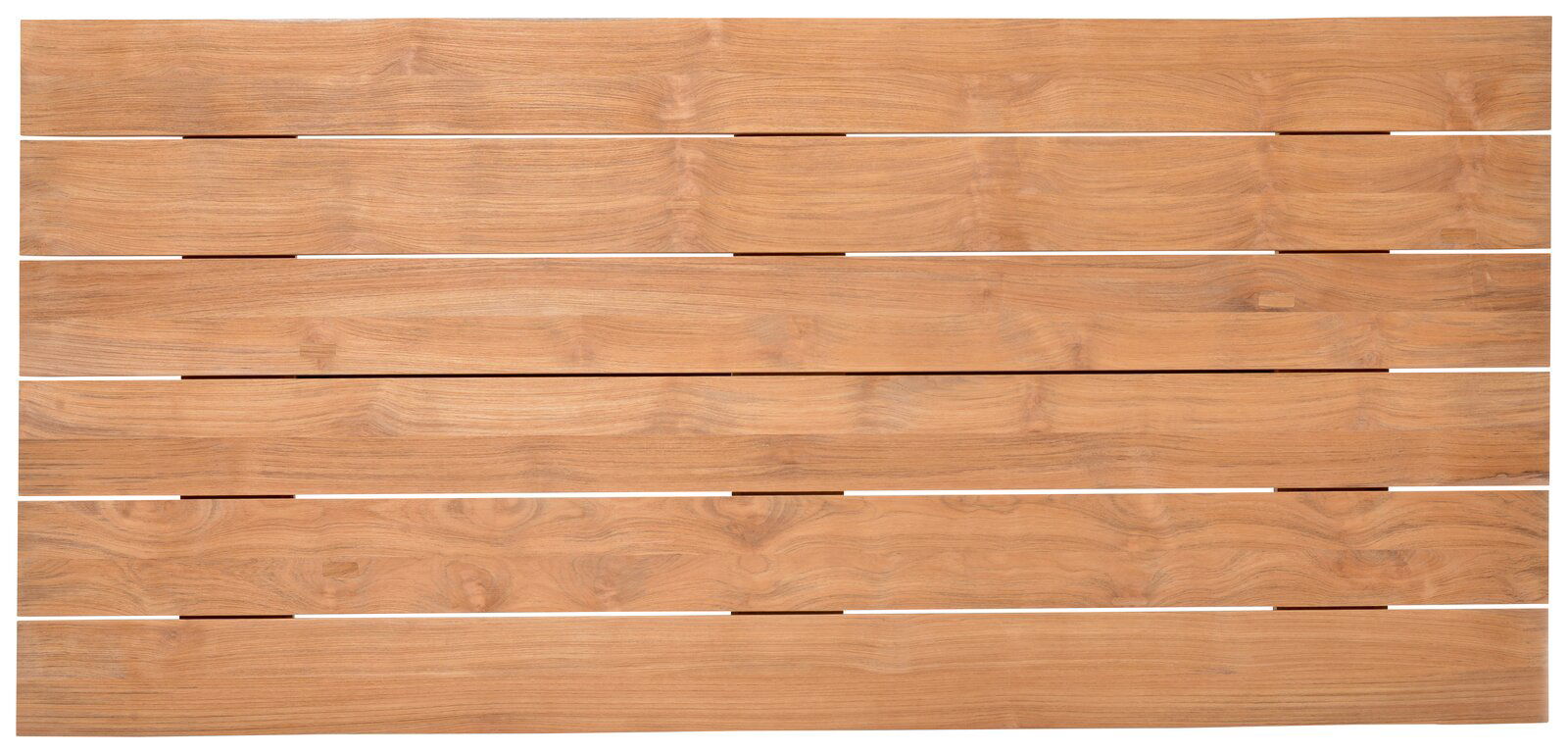 Holzplanken in warmem Braun mit sichtbarer Maserung, Draufsicht (Top-Down)